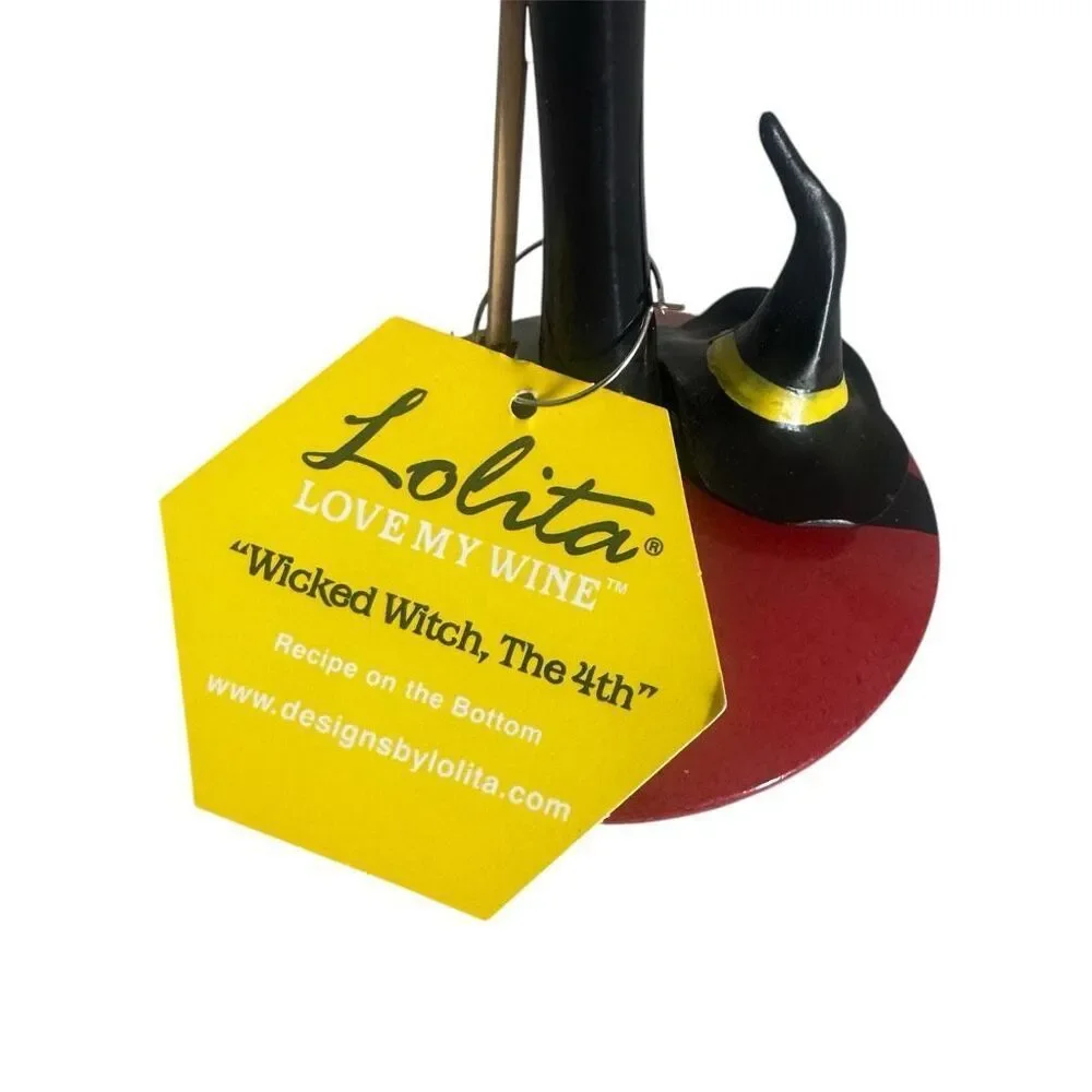 Lolita Wicked Witch 4th Wine Glass By Lolita RARE Halloween NEW